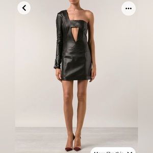 Anthony Vaccarello Lamb Skin Leather Dress (PLEASE READ)